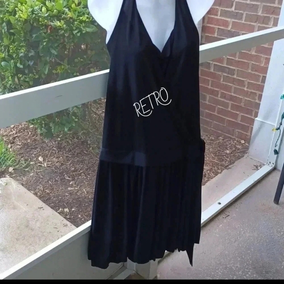 💙🌹Retro style dress with low waiste line and bow belt - Picture 17 of 17